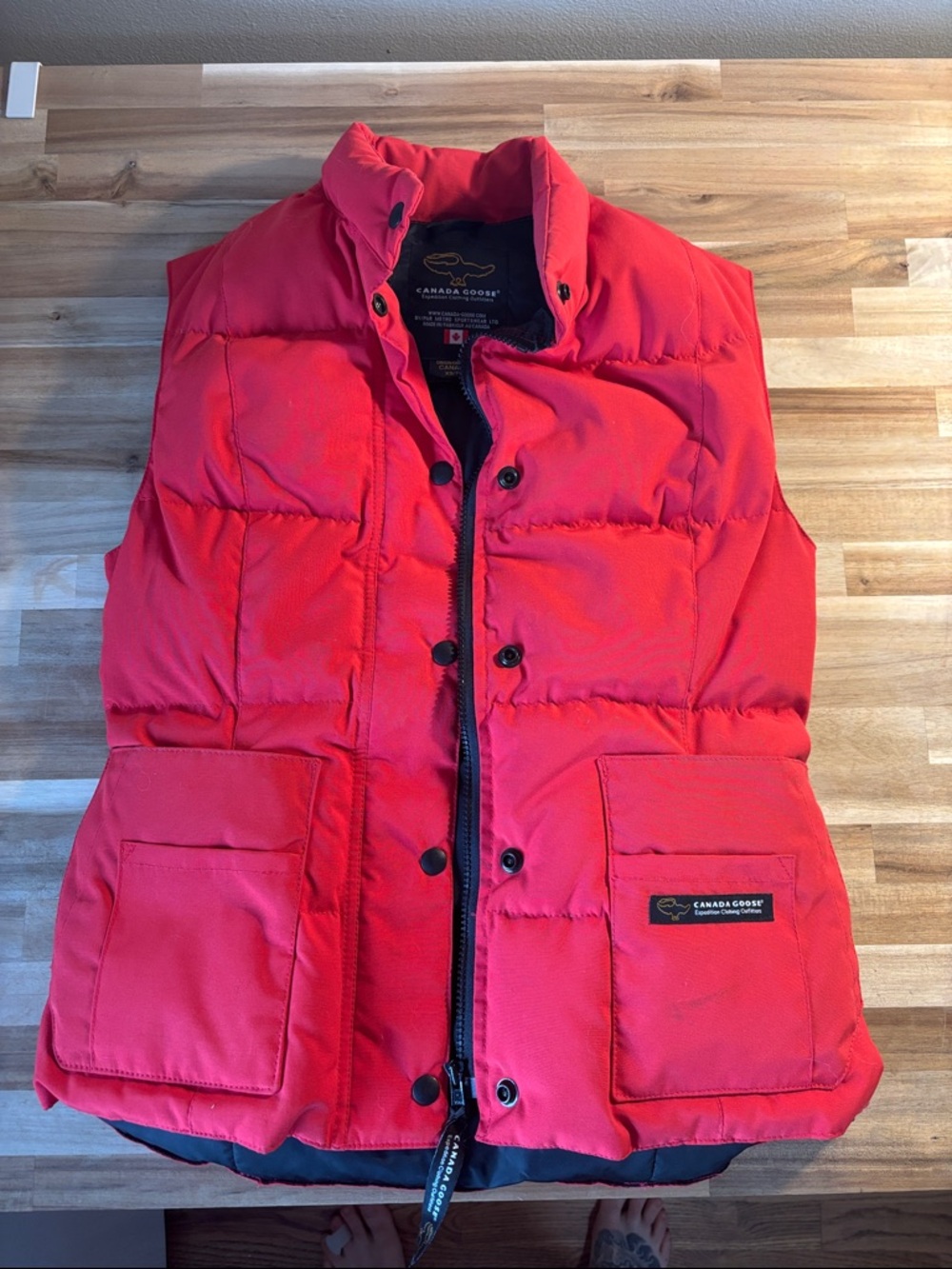 Canada Goose Bright Red Quilted Puffer Vest